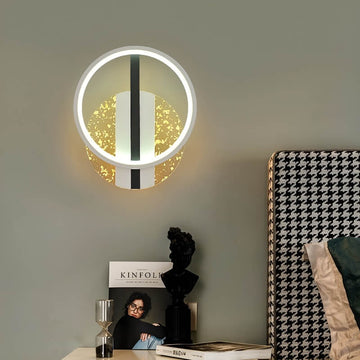 金箔壁燈｜金箔/線條/杏葉三款造型 LED 三色光｜現代簡約鐵材｜含代客安裝 mm901
