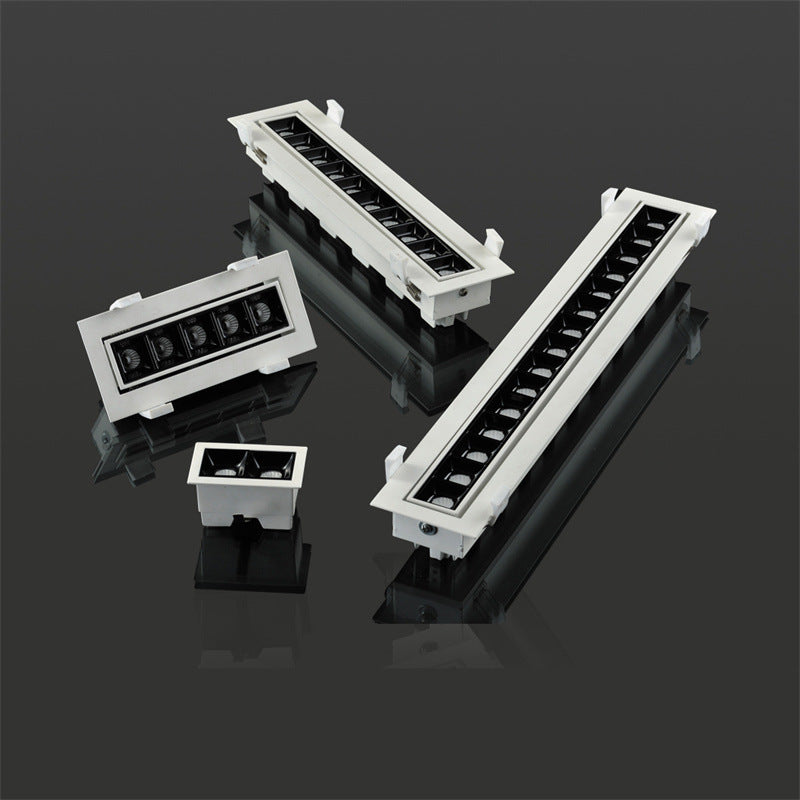 嵌入式可調角度 5 10 15頭格柵長條燈