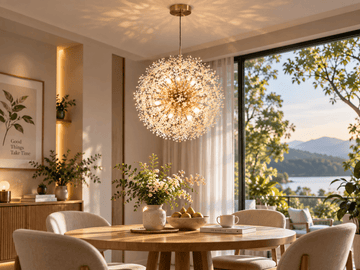 蒲公英吊燈｜鐵藝 G9 LED 三色光 110-220V 10-15㎡ 金/銀色 8頭40cm/9頭50cm/12頭55cm/16頭60cm 代客安裝