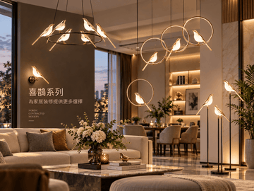 喜鵲燈具套系｜北歐輕奢鐵藝小鳥造型｜壁燈/吊燈/檯燈多款可選｜含代客安裝 B3062