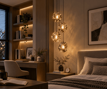 冰塊吊燈｜鋁材+玻璃 LED 110-220V 單頭 可調高1.5m 3-5㎡ 臥室書房 北歐風 代客安裝