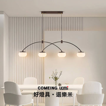 精緻中古風美月餐吊燈 120cm｜樂米系列