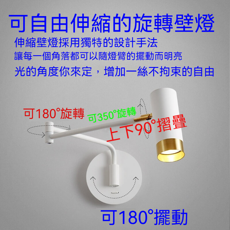 Mateo極簡床頭壁燈