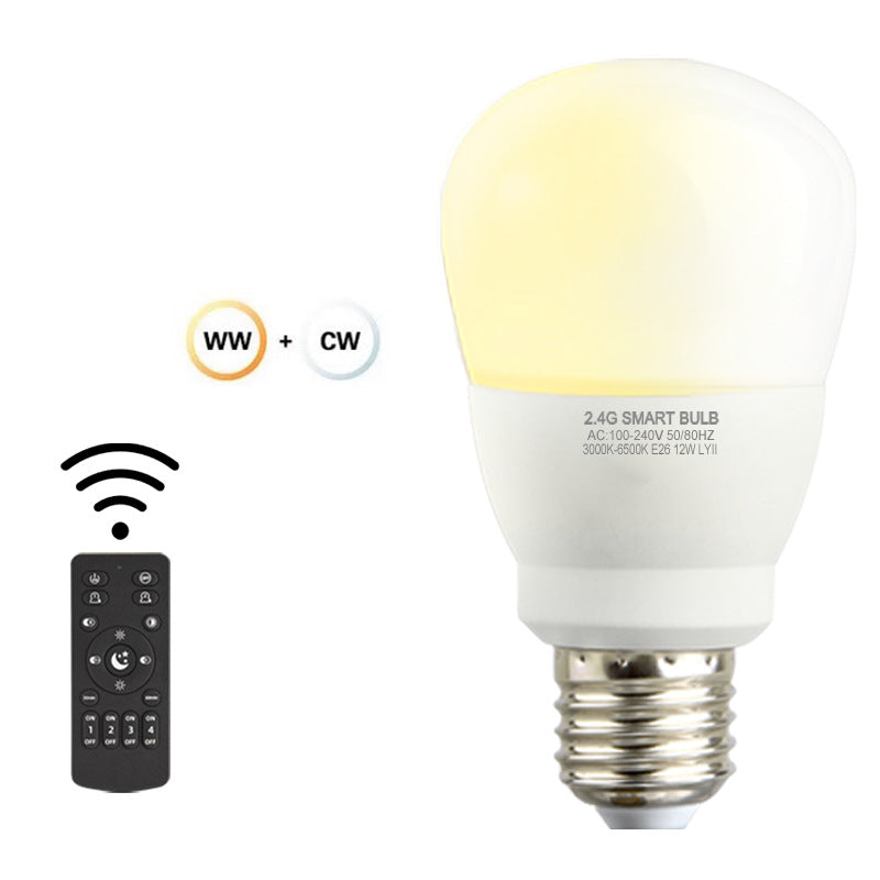 e27調光調色app控制雙色智能球泡燈