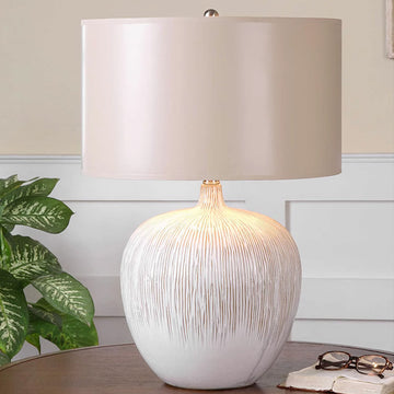 陶瓷台燈輕奢美式簡約現代個性臥室床頭燈