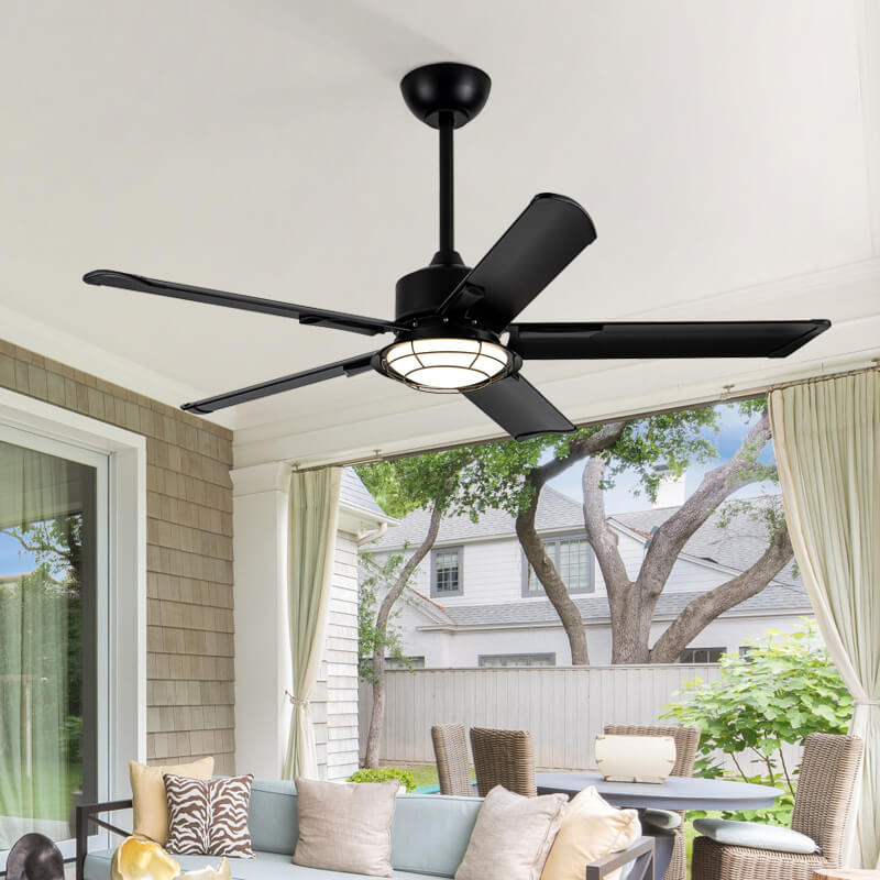 防水室外木質風扇燈