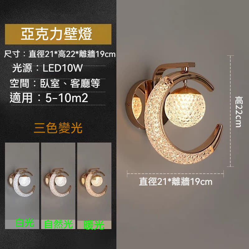 北歐彩璃逸境壁燈