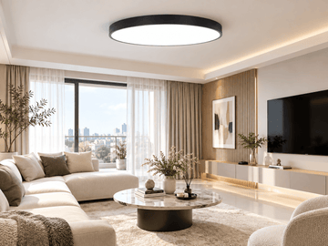 馬卡龍超薄吸頂燈｜壓克力 LED 110-220V 15-30㎡ 23-60cm 黑/白 單色/三色/無極調光 代客安裝