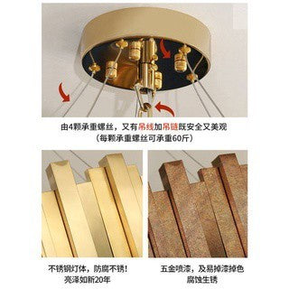 不鏽鋼水晶魚絲型吊燈 YDD2140｜港式輕奢 圓形/雙層/橢圓 45–150cm | 高雄燈飾