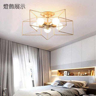 加裝分段開關免費創意個性五角星燈燈具