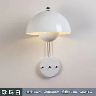 花苞壁燈｜輕奢浪漫 E27 LED 白/粉/奶泥三色 臥室客廳背景牆壁燈 250mm